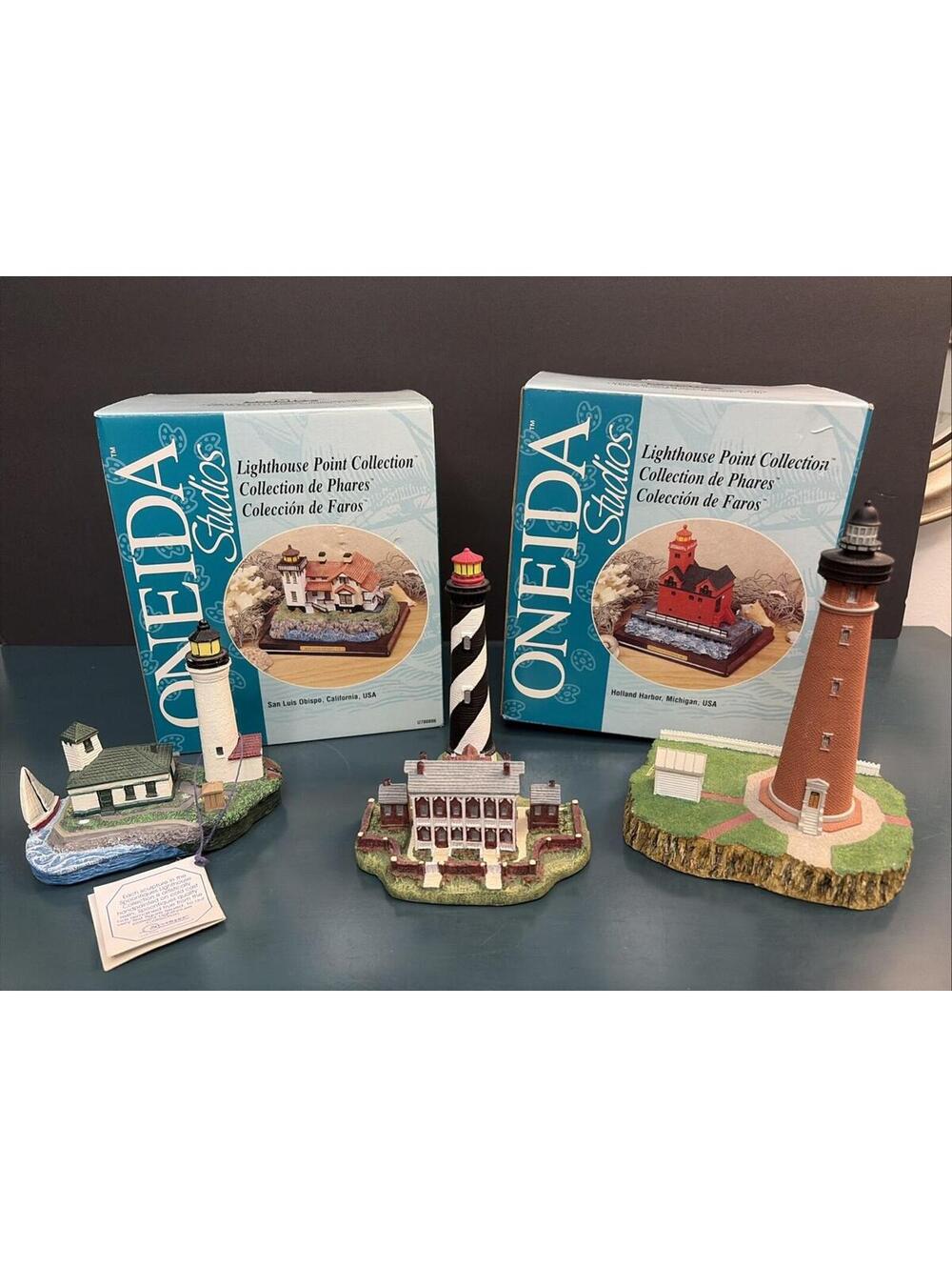 Lot of 5 Oneida Studios. Spoontiques Lighthouse Collection